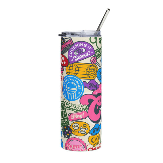 Candy Crush Sports Club Patches Stainless Steel Tumbler