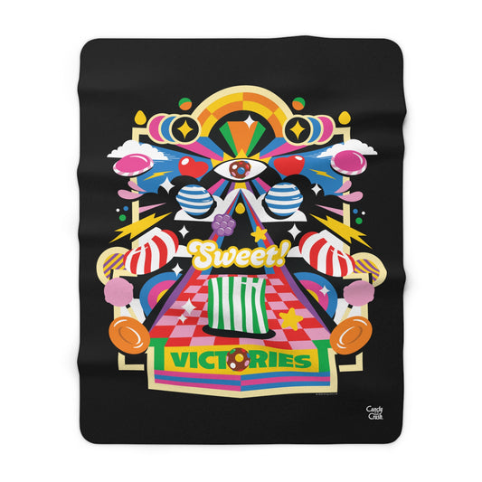 Candy Crush Sweet Victories Sherpa Blanket
