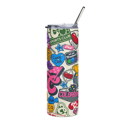 Candy Crush Sports Club Patches Stainless Steel Tumbler