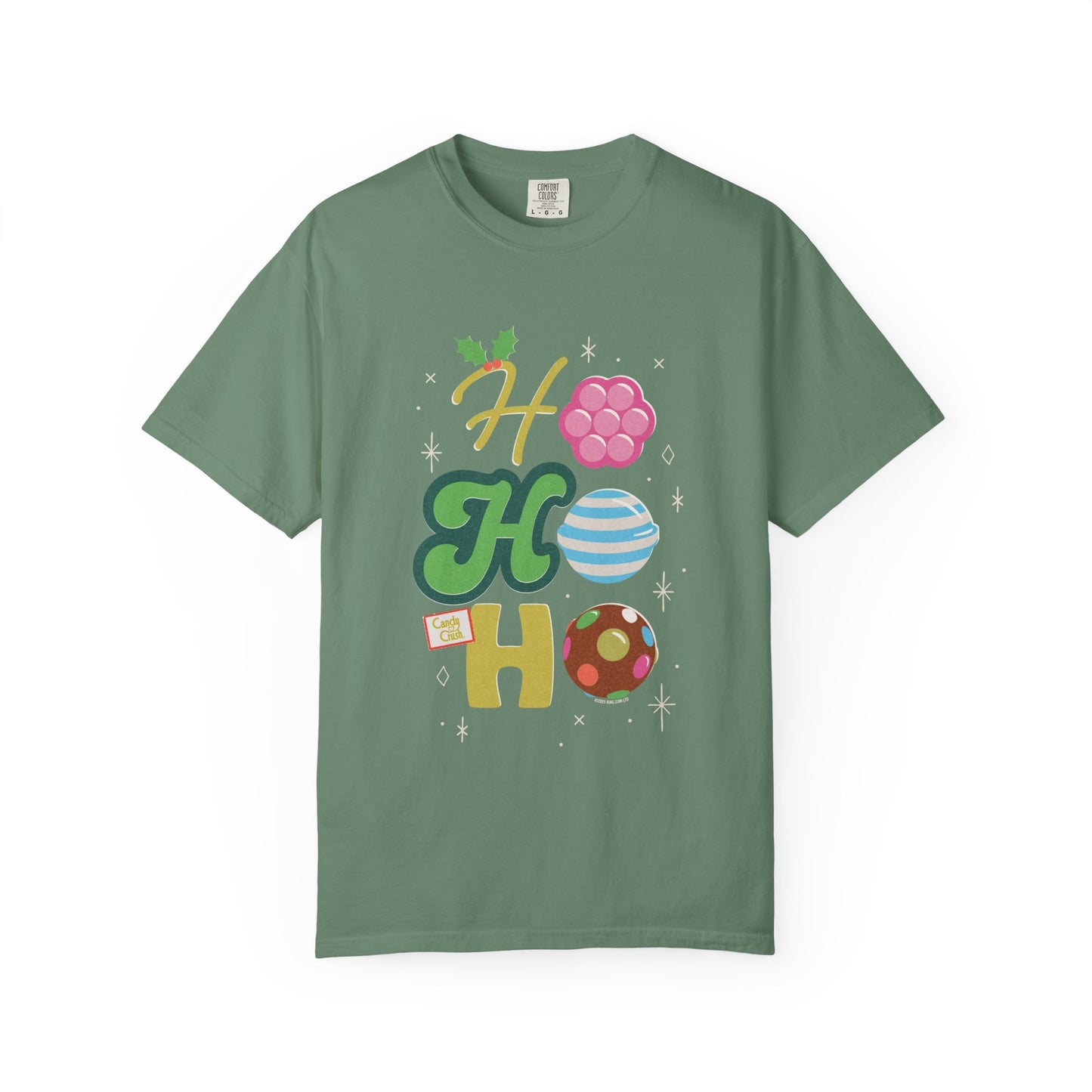 Candy Crush Comfort Colors T-Shirt Ho, Ho, Ho