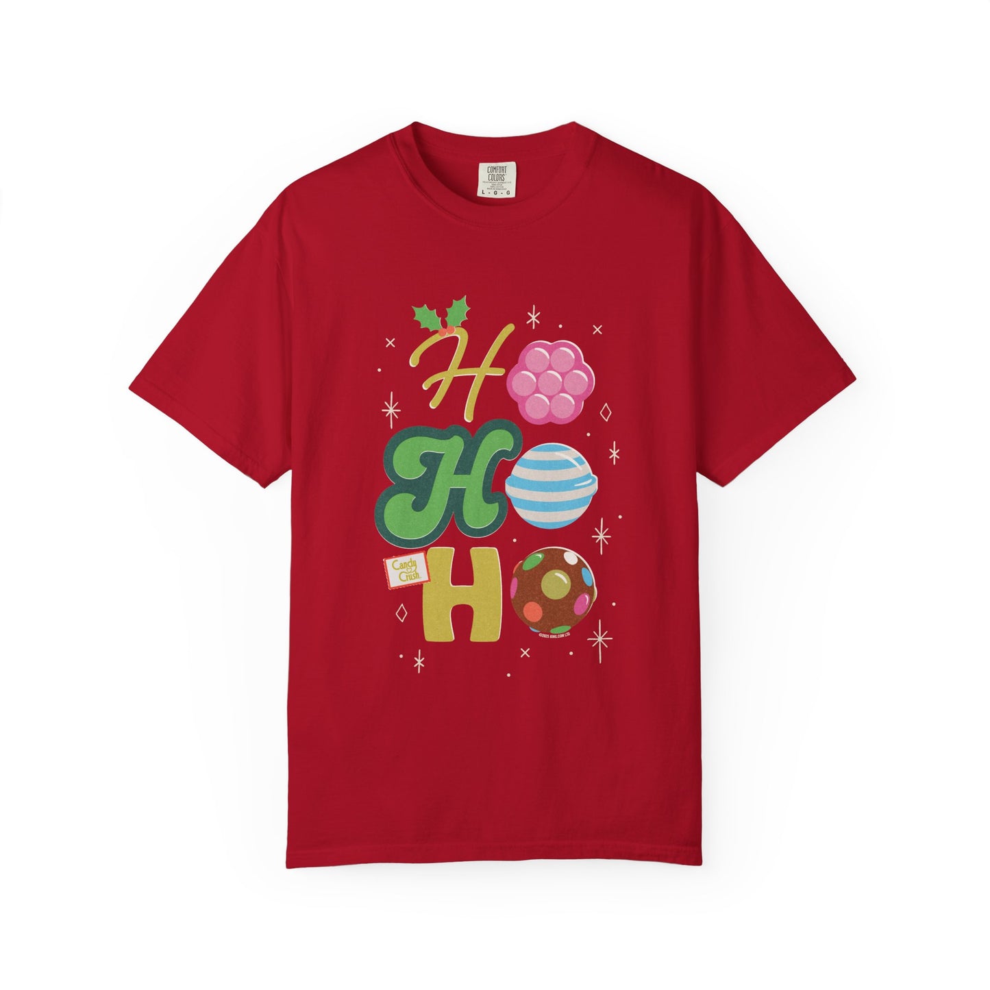 Candy Crush Comfort Colors T-Shirt Ho, Ho, Ho