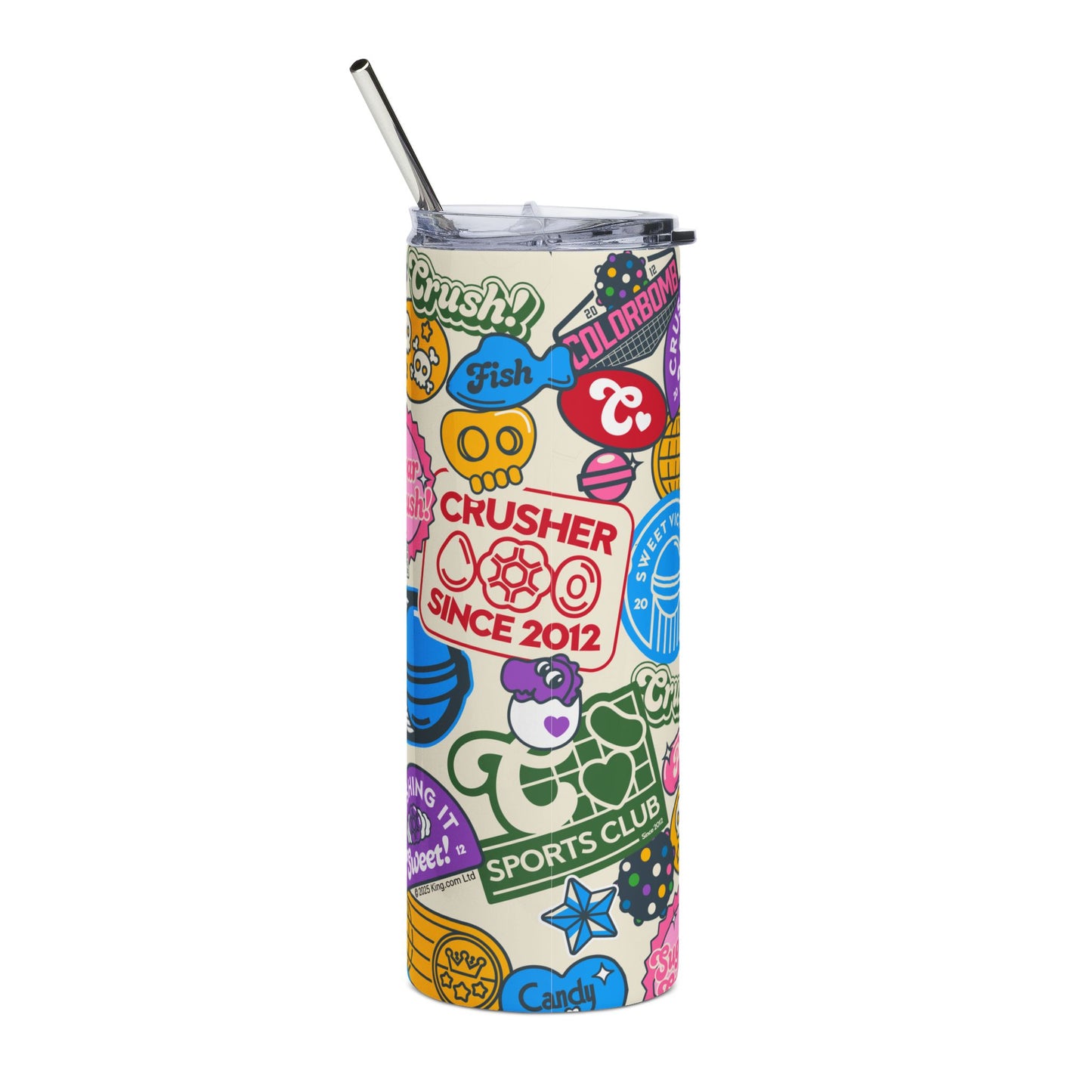 Candy Crush Sports Club Patches Stainless Steel Tumbler