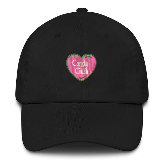 Candy crush sports club pink logo dad hat - black