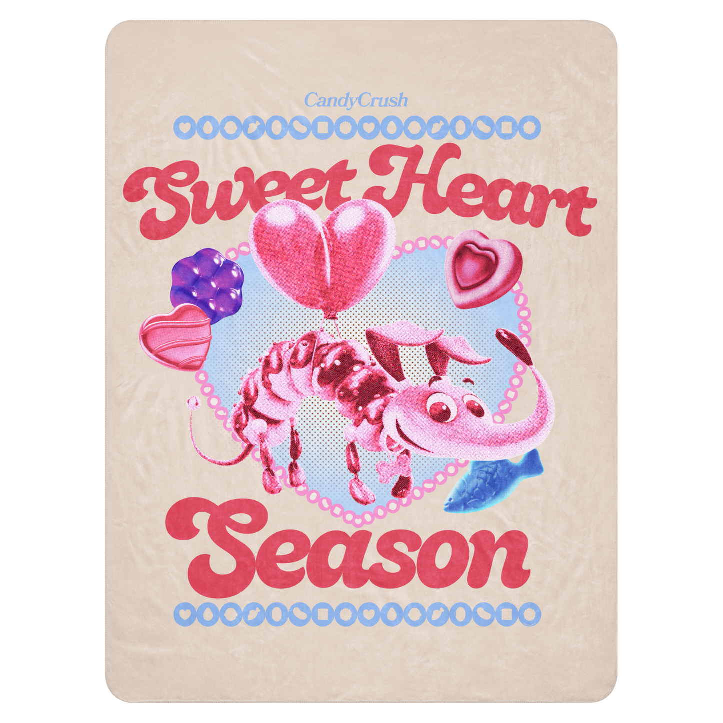 Candy Crush Blanket Sweet Heart Season
