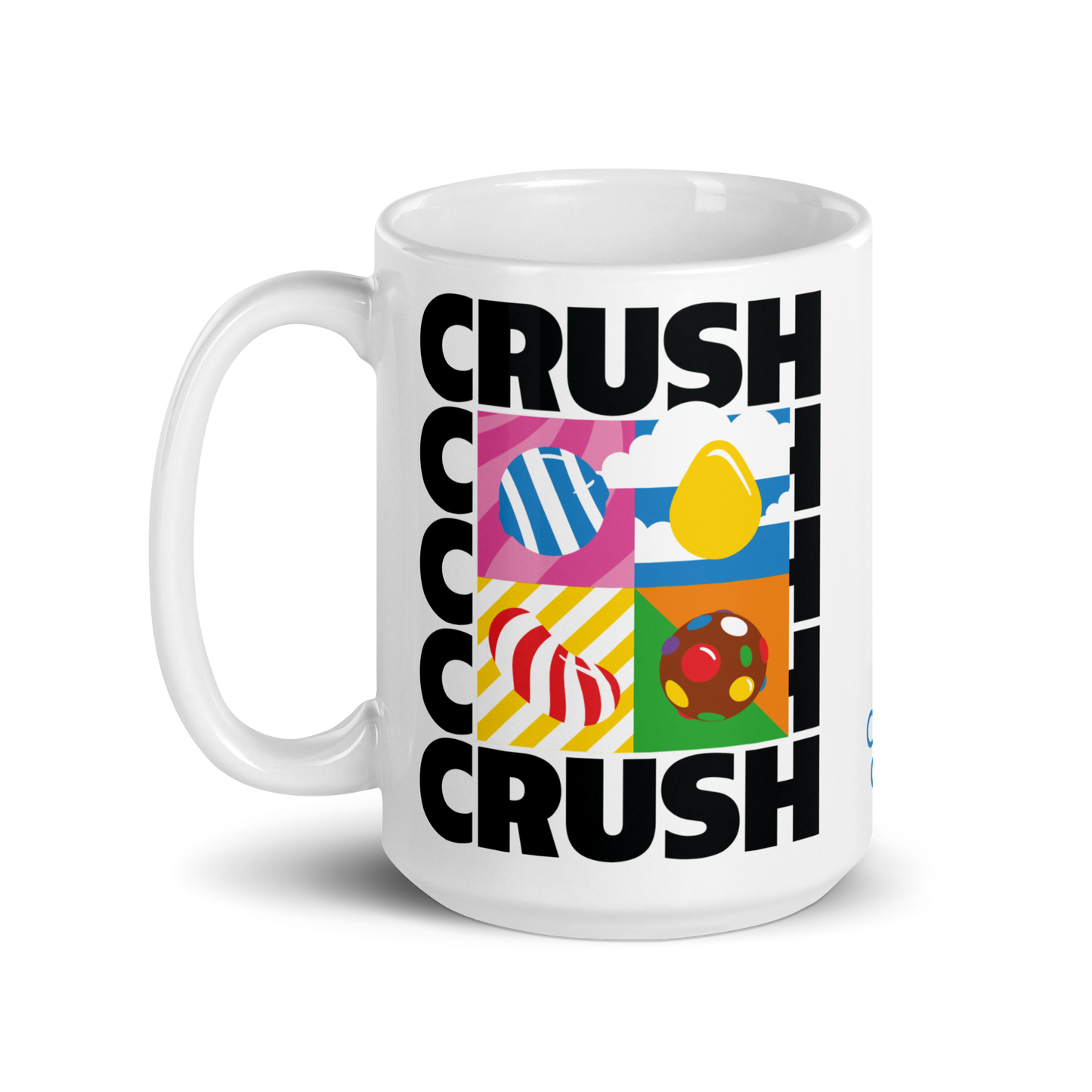 Candy Crush White Mug Crush, Crush, Crush