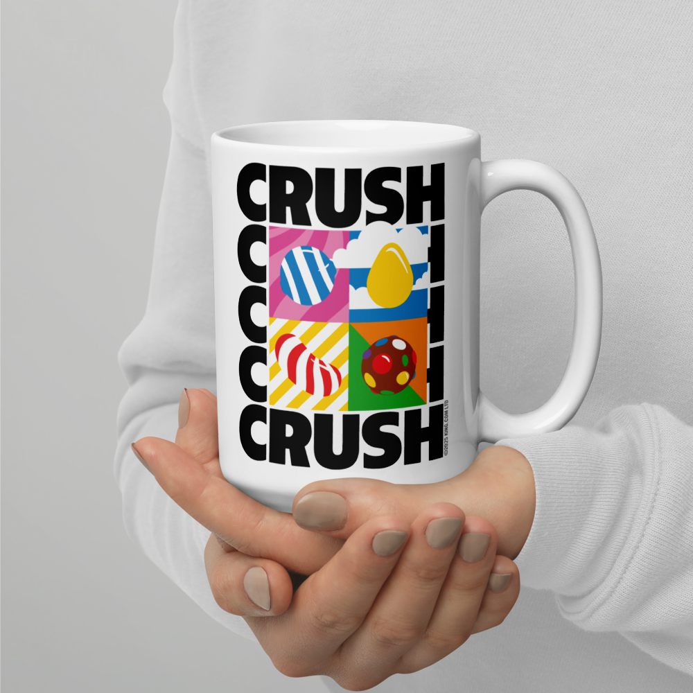 Candy Crush White Mug Crush, Crush, Crush