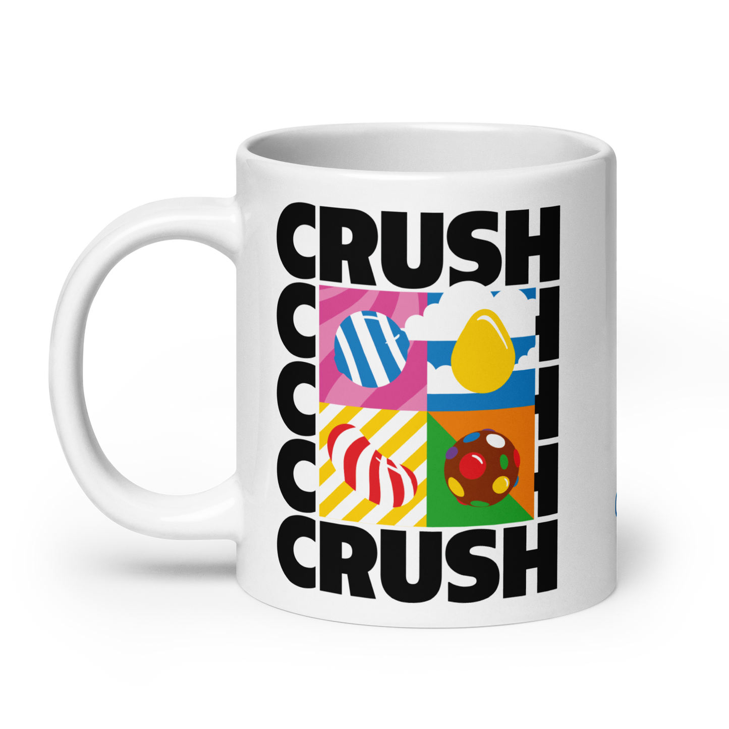 Candy Crush White Mug Crush, Crush, Crush